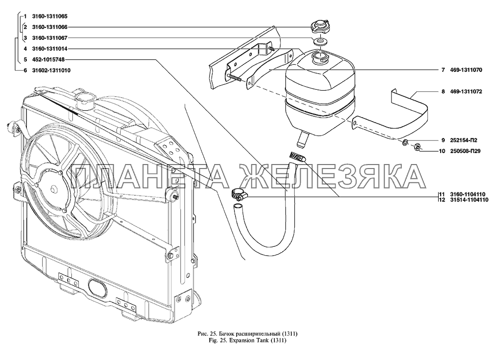 Бачок расширительный UAZ Patriot